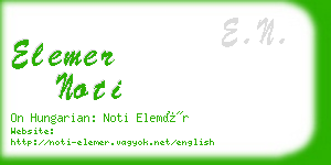 elemer noti business card